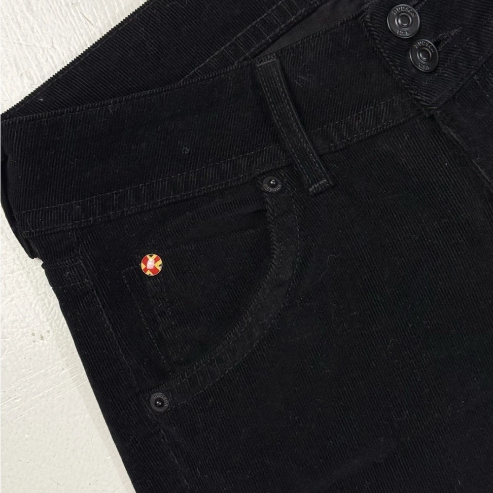 Hudson Jeans Women’s 26 Black Iconic Flair Corduroy Low-Rise Bootcut Pants Y2K - Picture 3 of 9